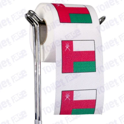 oman flag novelty toilet paper on a holder