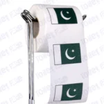 pakistan flag novelty toilet paper on a holder