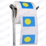 palau flag novelty toilet paper on a holder