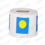 palau flag printed on novelty toilet paper roll