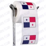 panama flag novelty toilet paper on a holder