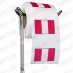 peru flag novelty toilet paper on a holder