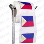 philippines flag novelty toilet paper on a holder