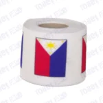 philippines flag printed on novelty toilet paper roll