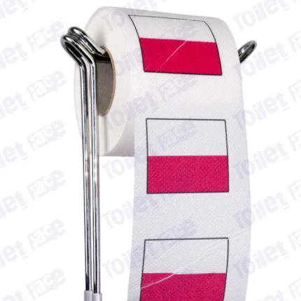 poland flag novelty toilet paper on a holder