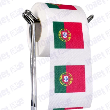 portugal flag novelty toilet paper on a holder