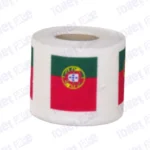 portugal flag printed on novelty toilet paper roll