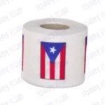 puerto rico flag printed on novelty toilet paper roll