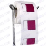 qatar flag novelty toilet paper on a holder