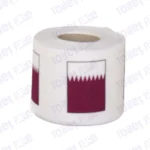 qatar flag printed on novelty toilet paper roll
