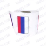 russia flag printed on novelty toilet paper roll