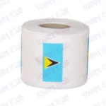 saint lucia flag printed on novelty toilet paper roll