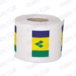 saint vincent and the grenadines flag printed on novelty toilet paper roll
