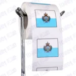 san marino flag novelty toilet paper on a holder