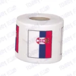 serbia flag printed on novelty toilet paper roll