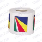 seychelles flag printed on novelty toilet paper roll