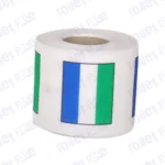 sierra leone flag printed on novelty toilet paper roll