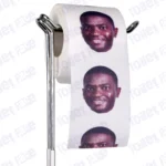 Adama Barrow Novelty Toilet Paper Product Image On A Stand