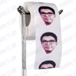 Andry Rajoelina Novelty Toilet Paper Product Image On A Stand