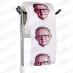 Anthony Albanese Novelty Toilet Paper Product Image On A Stand