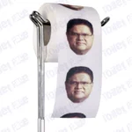 Chandrikapersad Santokhi Novelty Toilet Paper Product Image On A Stand