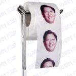 Ferdinand Marcos Jr. Novelty Toilet Paper Product Image On A Stand