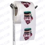Hassanal Bolkiah Novelty Toilet Paper Product Image On A Stand