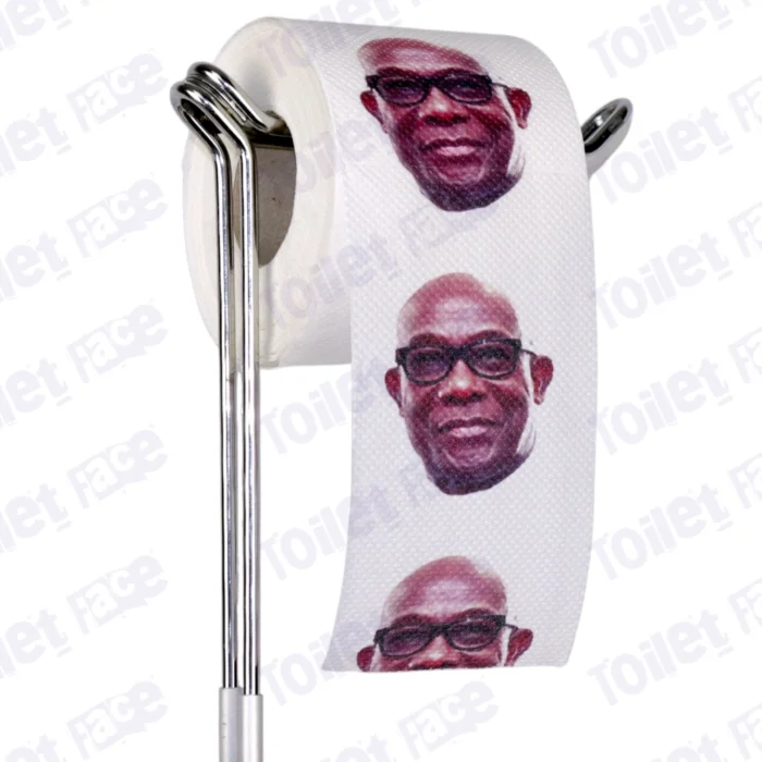 Keith Rowley Novelty Toilet Paper Product Image On A Stand
