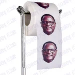 Lazarus Chakwera Novelty Toilet Paper Product Image On A Stand