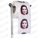 Maia Sandu Novelty Toilet Paper Product Image On A Stand