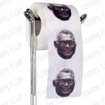 Manasseh Sogavare Novelty Toilet Paper Product Image On A Stand