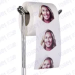 Marjorie Taylor Greene Novelty Toilet Paper Product Image On A Stand