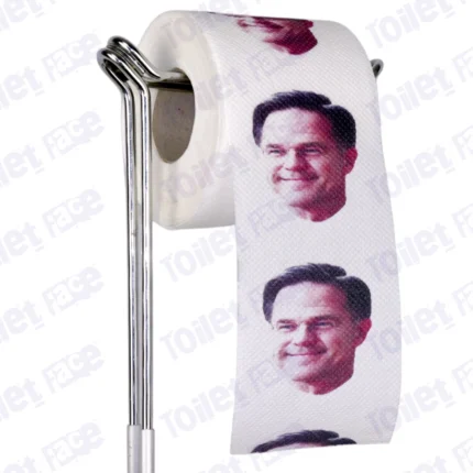 Mark Rutte Novelty Toilet Paper Product Image On A Stand