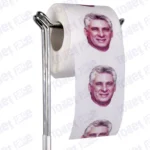 Miguel Díaz-Canel Novelty Toilet Paper Product Image On A Stand