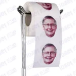 Mitch McConnell Novelty Toilet Paper Product Image On A Stand