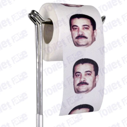 Mohammed Shia' Al Sudani Novelty Toilet Paper Product Image On A Stand