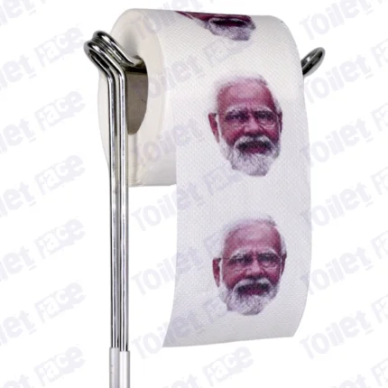 Narendra Modi Novelty Toilet Paper Product Image On A Stand