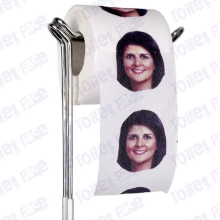 Nikki Haley Novelty Toilet Paper Product Image On A Stand