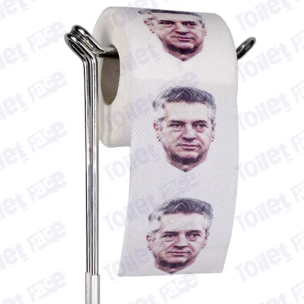 Robert Golob Novelty Toilet Paper Product Image On A Stand