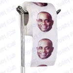 Roosevelt Skerrit Novelty Toilet Paper Product Image On A Stand