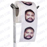 Russ Kun Novelty Toilet Paper Product Image On A Stand