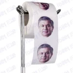 Shavkat Mirziyoyev Novelty Toilet Paper Product Image On A Stand