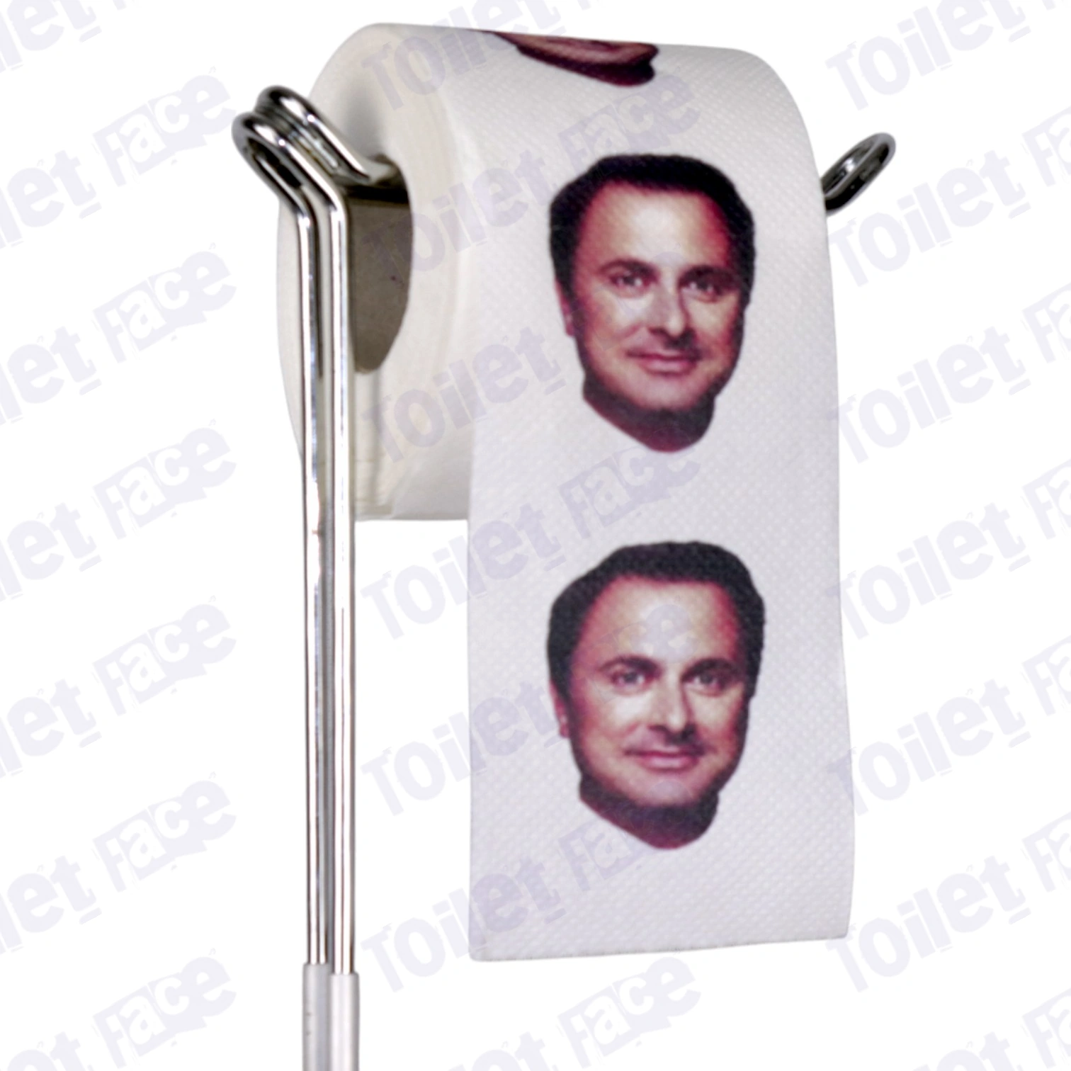 Xavier_Bettel-Image1 Xavier Bettel Novelty Toilet Paper Product Image On A Stand