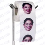 Xiomara Castro Novelty Toilet Paper Product Image On A Stand